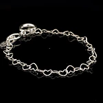 Pulsera de Plata Marinero con Corazones y Corazón