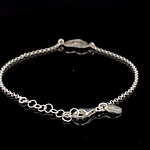 Pulsera de Plata Rolo con Corazón Central Troquelado
