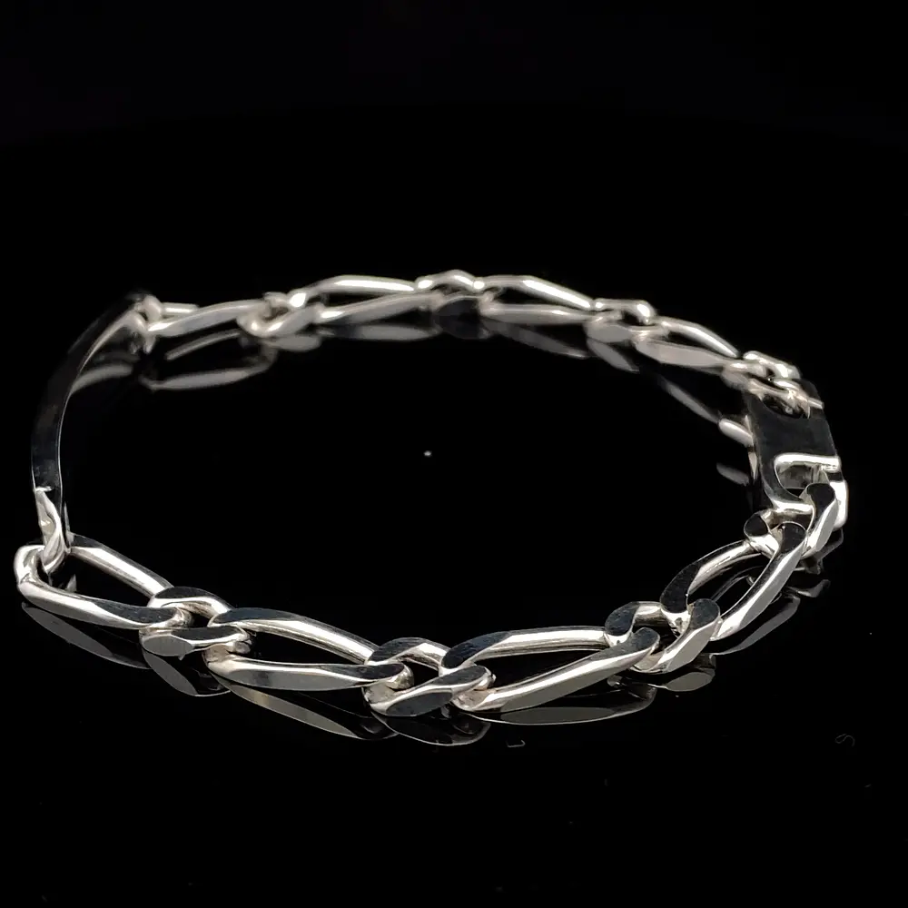 Pulsera de Plata Placa Rectangular 3x1