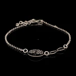 Pulsera de Plata Rolo con Infinito y Árbol de la Vida