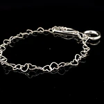 Pulsera de Plata Marinero con Corazones y Corazón