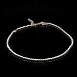 Tobillera de Plata Pellet Delgada