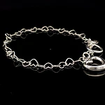 Pulsera de Plata Marinero con Corazones y Corazón