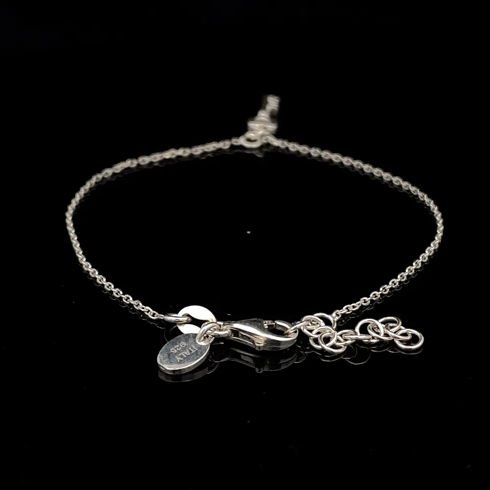 Pulsera de Plata Limada con Llave LOVE
