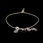 Pulsera de Plata Limada con Llave LOVE