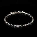 Pulsera de Plata Limada con Diseño Trenzado en Eslabones