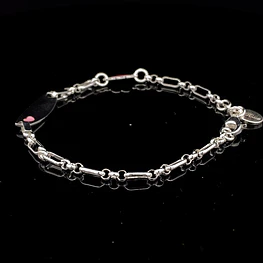 Pulsera de Plata Rolo 3x1 con Placa de Corazón Grabado