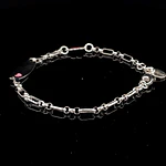Pulsera de Plata Rolo 3x1 con Placa de Corazón Grabado