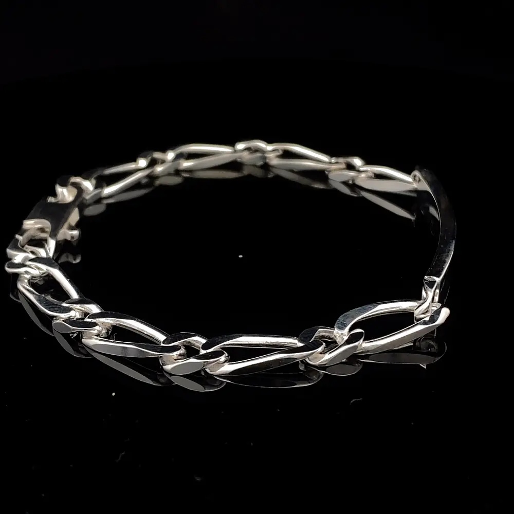 Pulsera de Plata Placa Rectangular 3x1