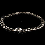 Pulsera de Plata Groumet con Cierre Mosquetón