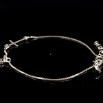 Pulsera de Plata Veneciana con Cruz Central y Ángel Colgante
