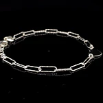 Pulsera de Plata Limada con Corazón Central