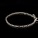Pulsera de Plata Limada con Diseño Trenzado en Eslabones
