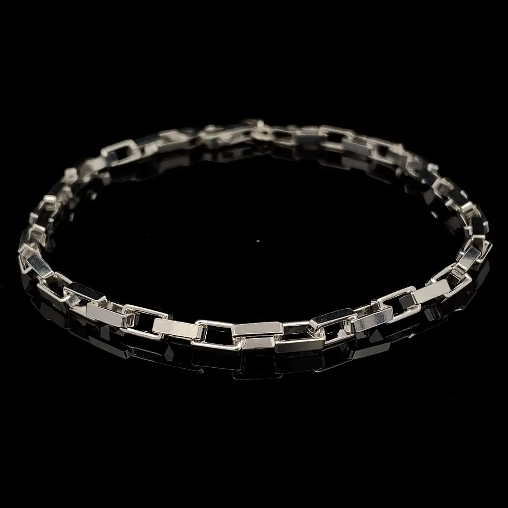 Pulsera de Plata Limada Gruesa