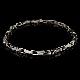Pulsera de Plata Limada Gruesa
