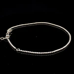 Tobillera de Plata Pellet Delgada