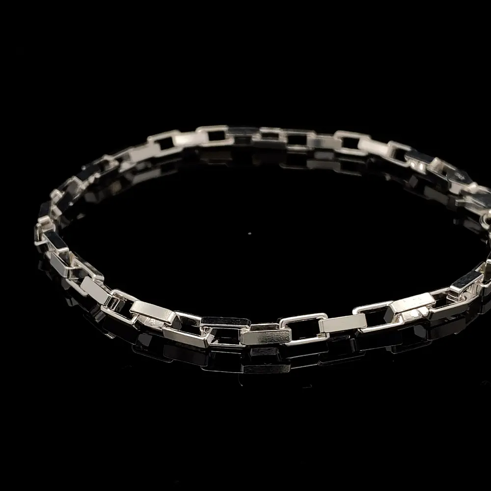 Pulsera de Plata Limada Gruesa