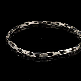 Pulsera de Plata Limada Gruesa