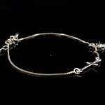 Pulsera de Plata Veneciana con Cruz Central y Ángel Colgante