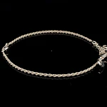 Pulsera de Plata Tourbillon Delgado con Circón Incoloro