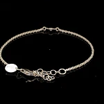 Pulsera de Plata Tourbillon Delgado con Circón Incoloro