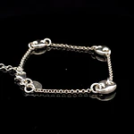 Pulsera de Plata Rolo con Tres Detalles Marinero