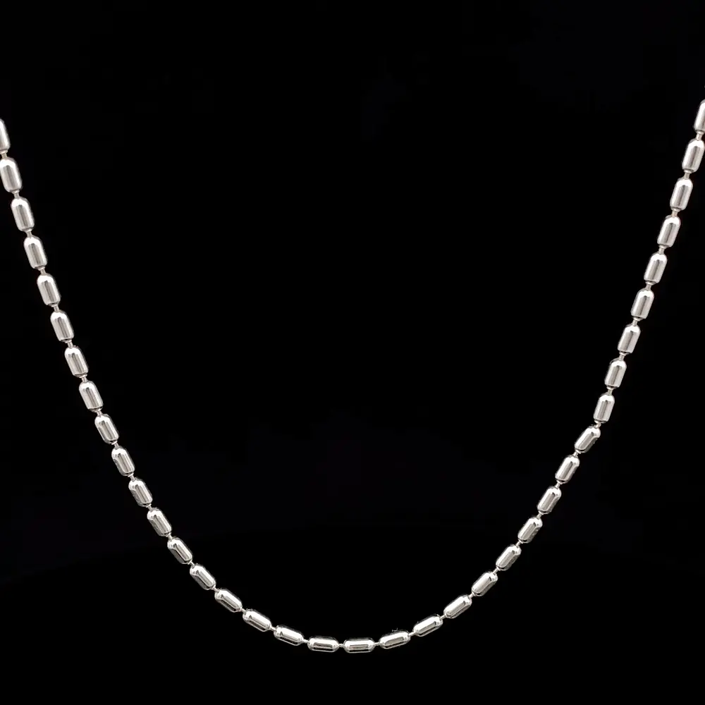 Cadena de Plata Eslabón de Arroz