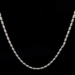 Cadena de Plata Eslabón de Arroz