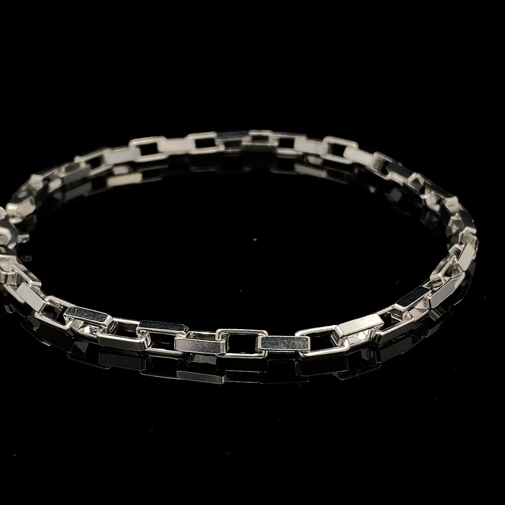 Pulsera de Plata Limada Gruesa