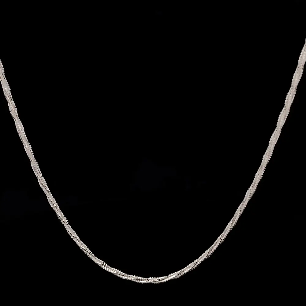 Cadena de Plata Lazo Veneciano en Espiral