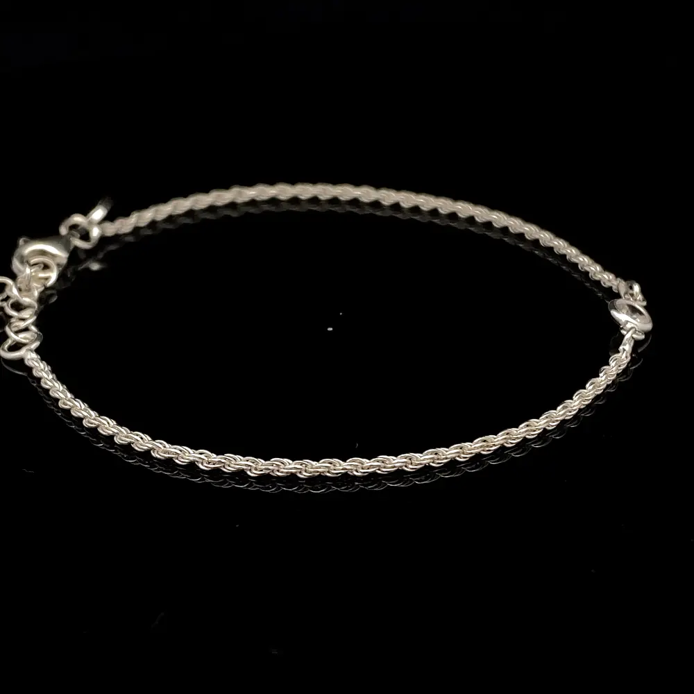 Pulsera de Plata Tourbillon Delgado con Circón Incoloro