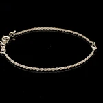 Pulsera de Plata Tourbillon Delgado con Circón Incoloro