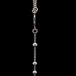 Cadena Rosario de Plata con Esferas Lisas, Medalla y Cruz