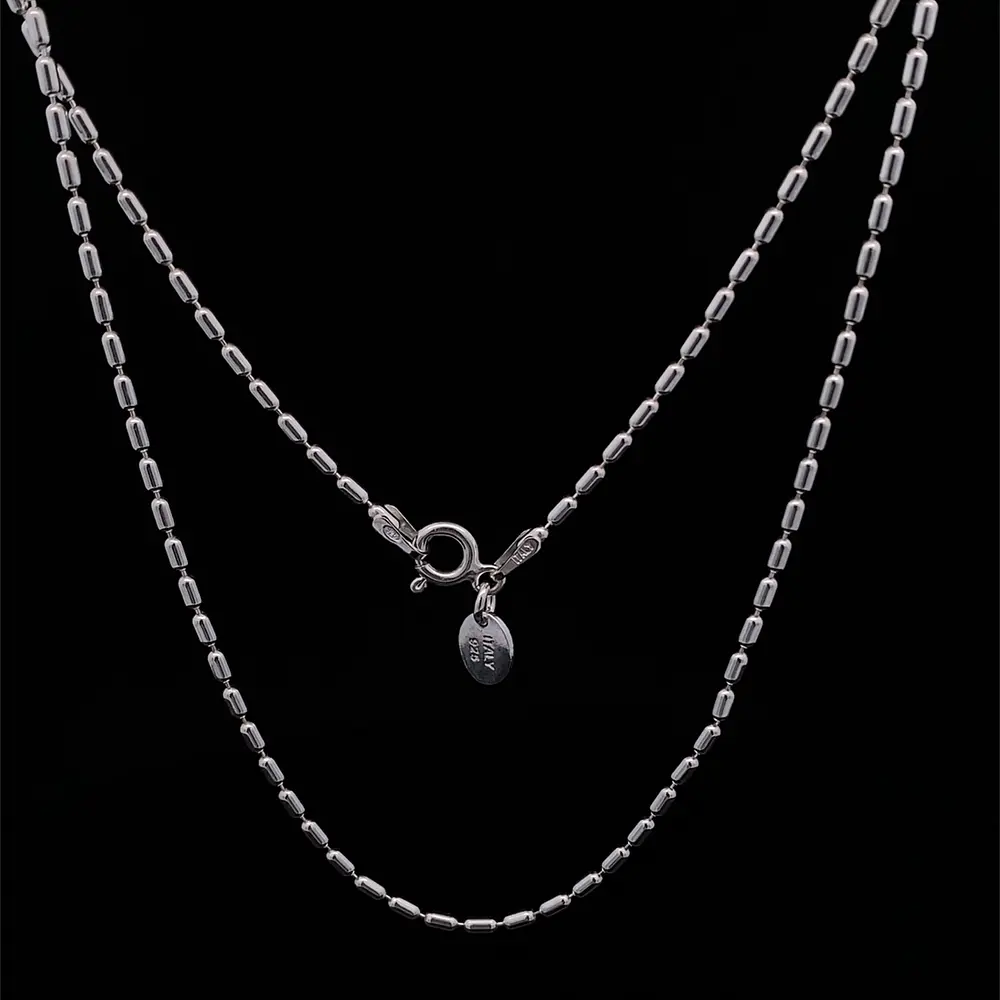 Cadena de Plata Eslabón de Arroz
