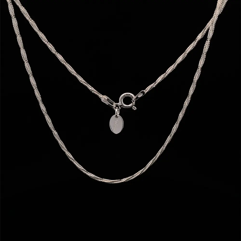 Cadena de Plata Lazo Veneciano en Espiral