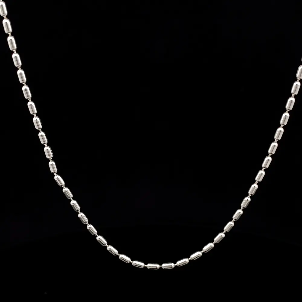 Cadena de Plata Eslabón de Arroz