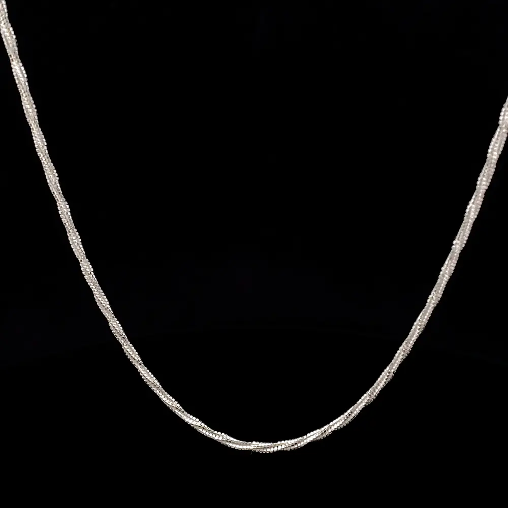 Cadena de Plata Lazo Veneciano en Espiral