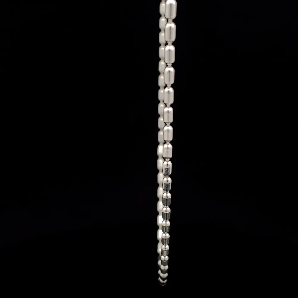 Cadena de Plata Eslabón de Arroz