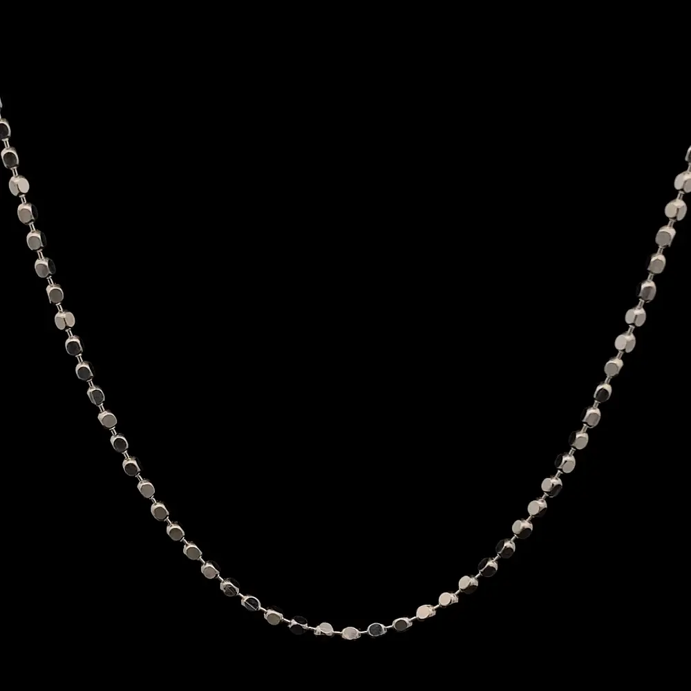 Cadena de Plata de Cubos Medianos