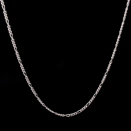 Cadena de Plata Fígaro 3x1