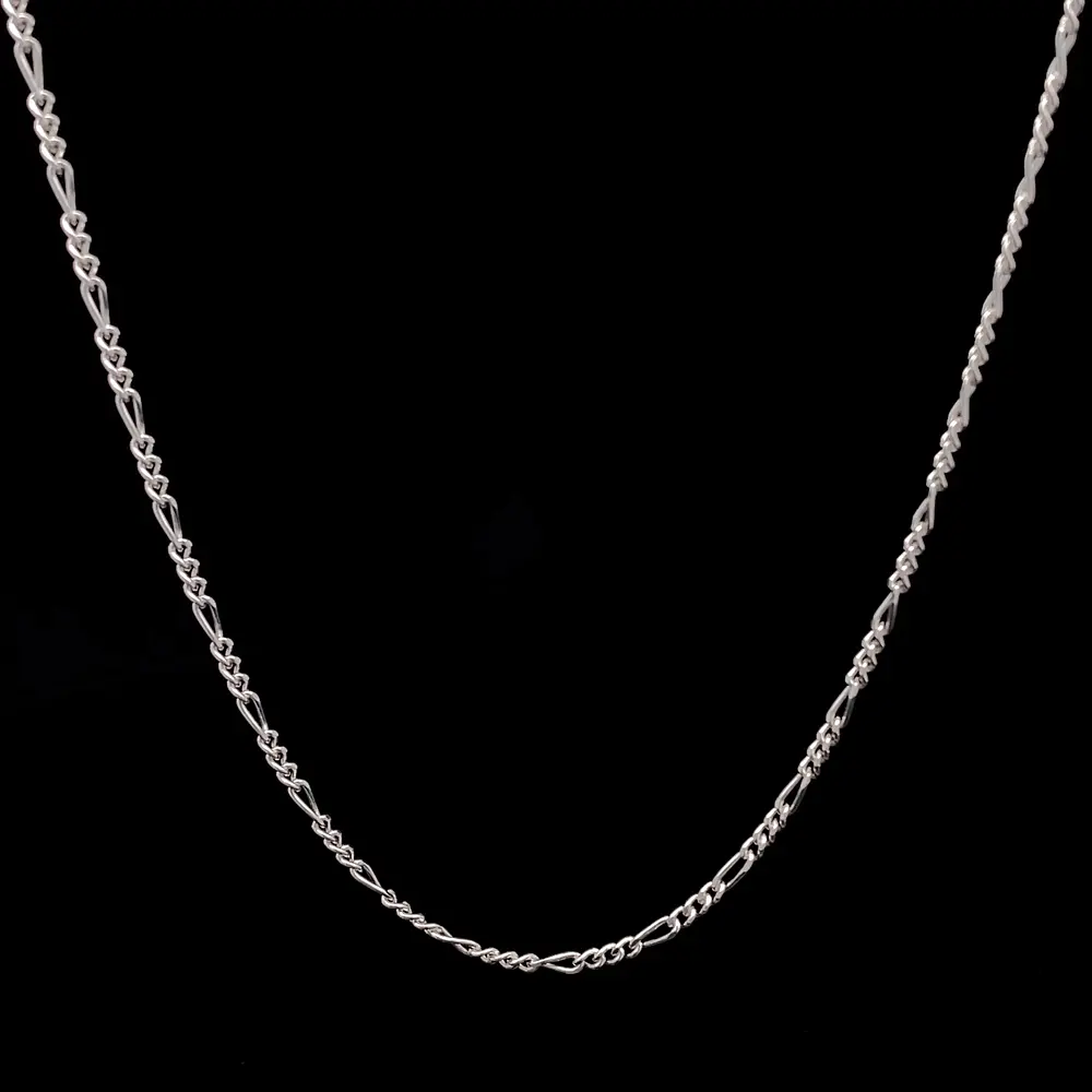 Cadena de Plata Fígaro 3x1