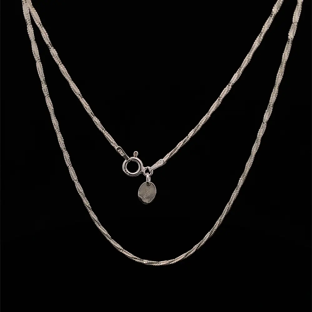 Cadena de Plata Lazo Veneciano
