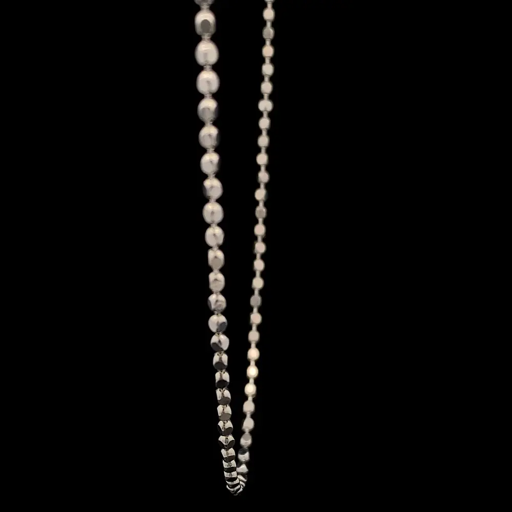 Cadena de Plata de Cubos Medianos