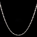 Cadena de Plata Eslabón de Arroz Alternado
