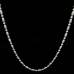 Cadena de Plata Eslabón de Arroz Alternado
