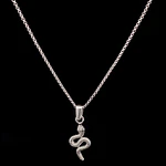 Cadena de Plata Rolo Serpiente Texturizada