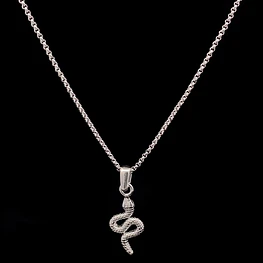 Cadena de Plata Rolo Serpiente Texturizada