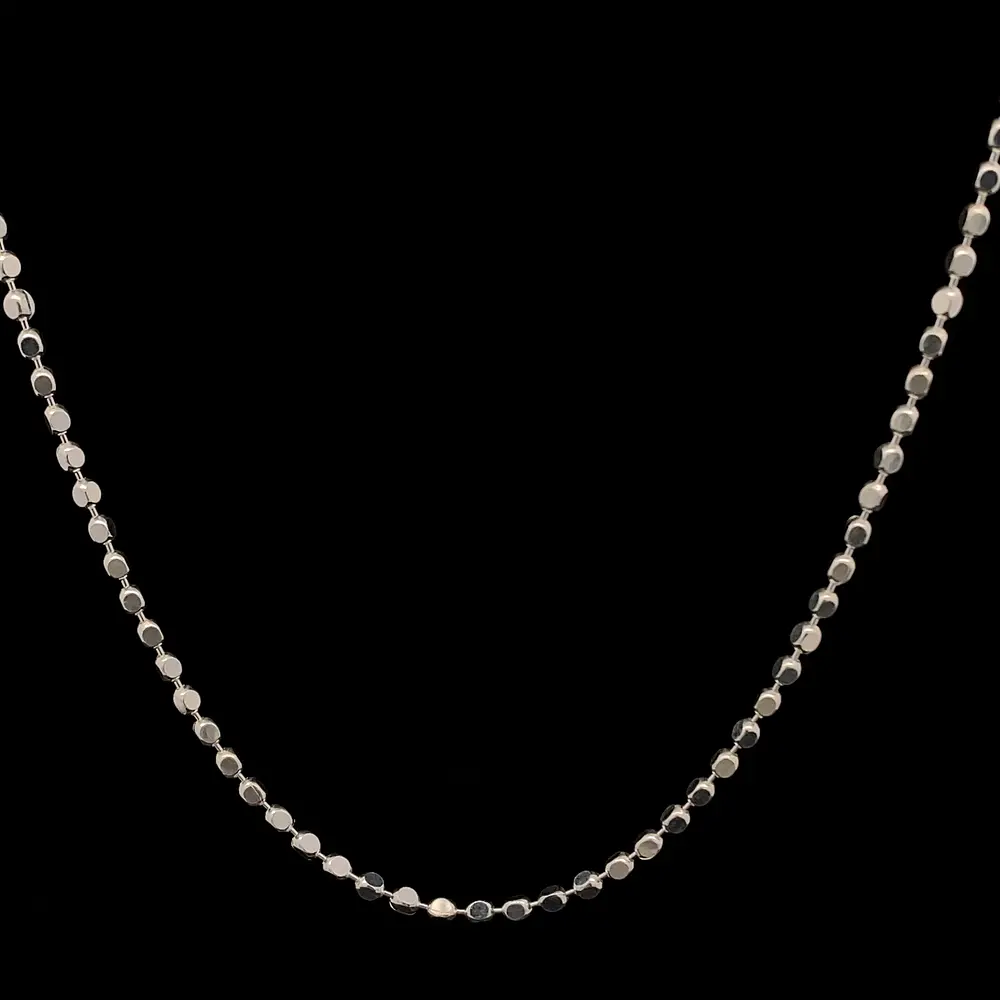 Cadena de Plata de Cubos Medianos