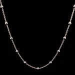 Cadena de Plata Limada con Esferas Lisas