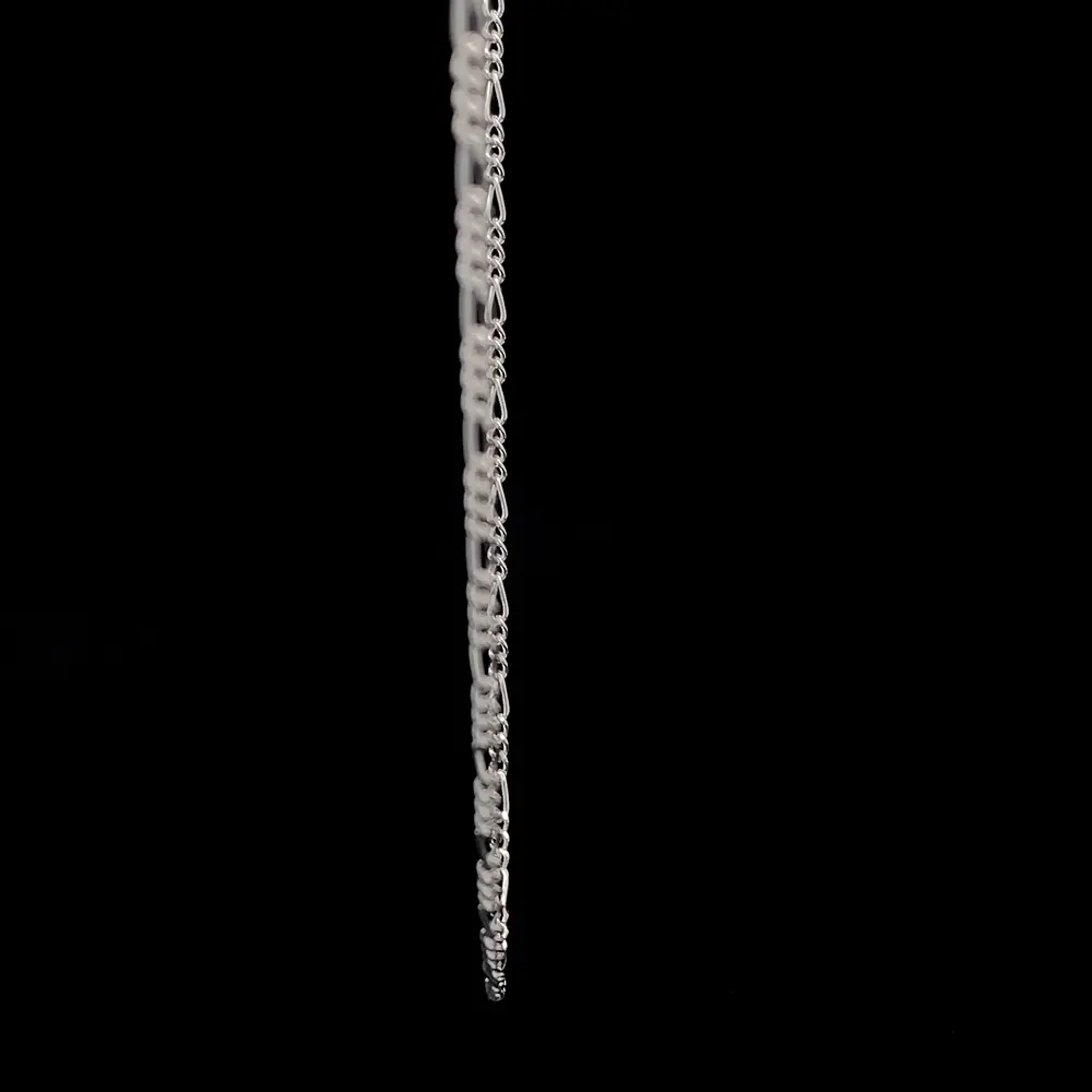 Cadena de Plata Fígaro 3x1